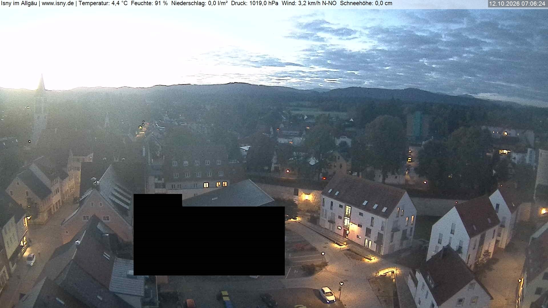 Archiv Foto Webcam Isny im Allgäu - Blick auf die Kirche St. Maria