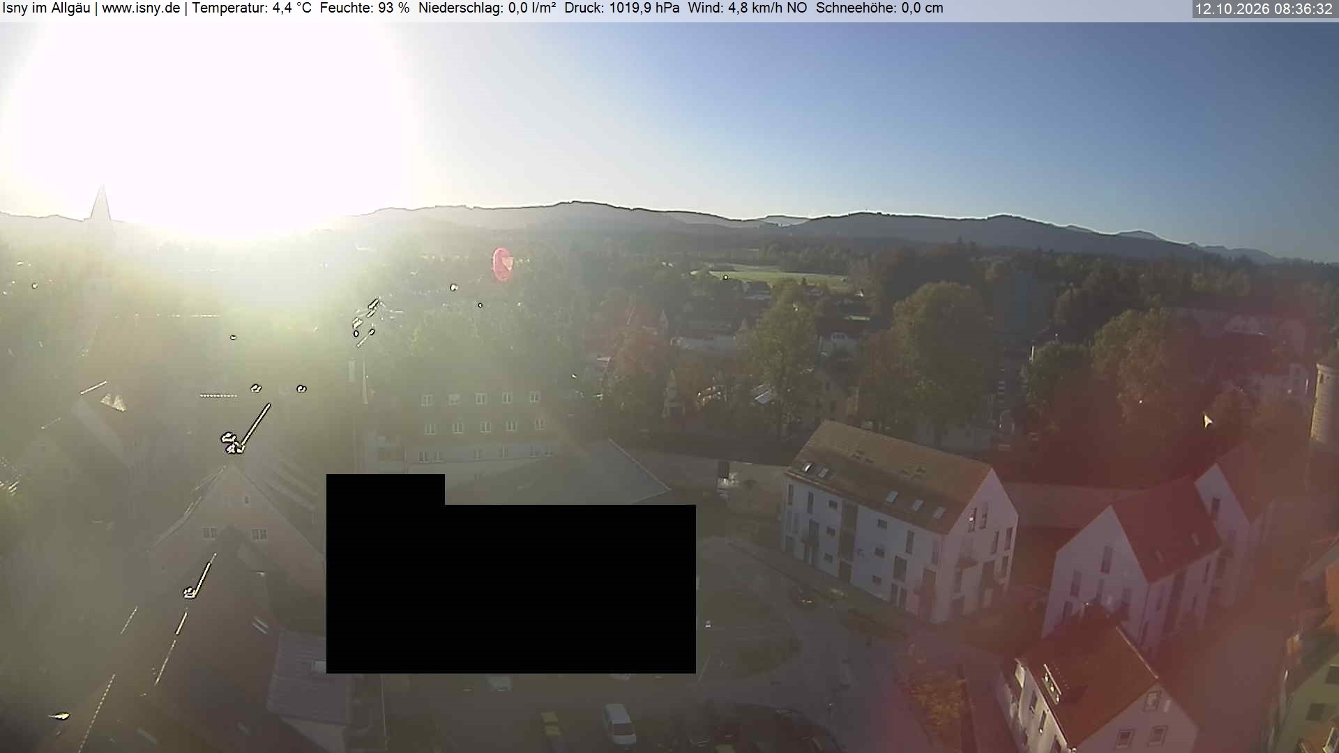 Archiv Foto Webcam Isny im Allgäu - Blick auf die Kirche St. Maria