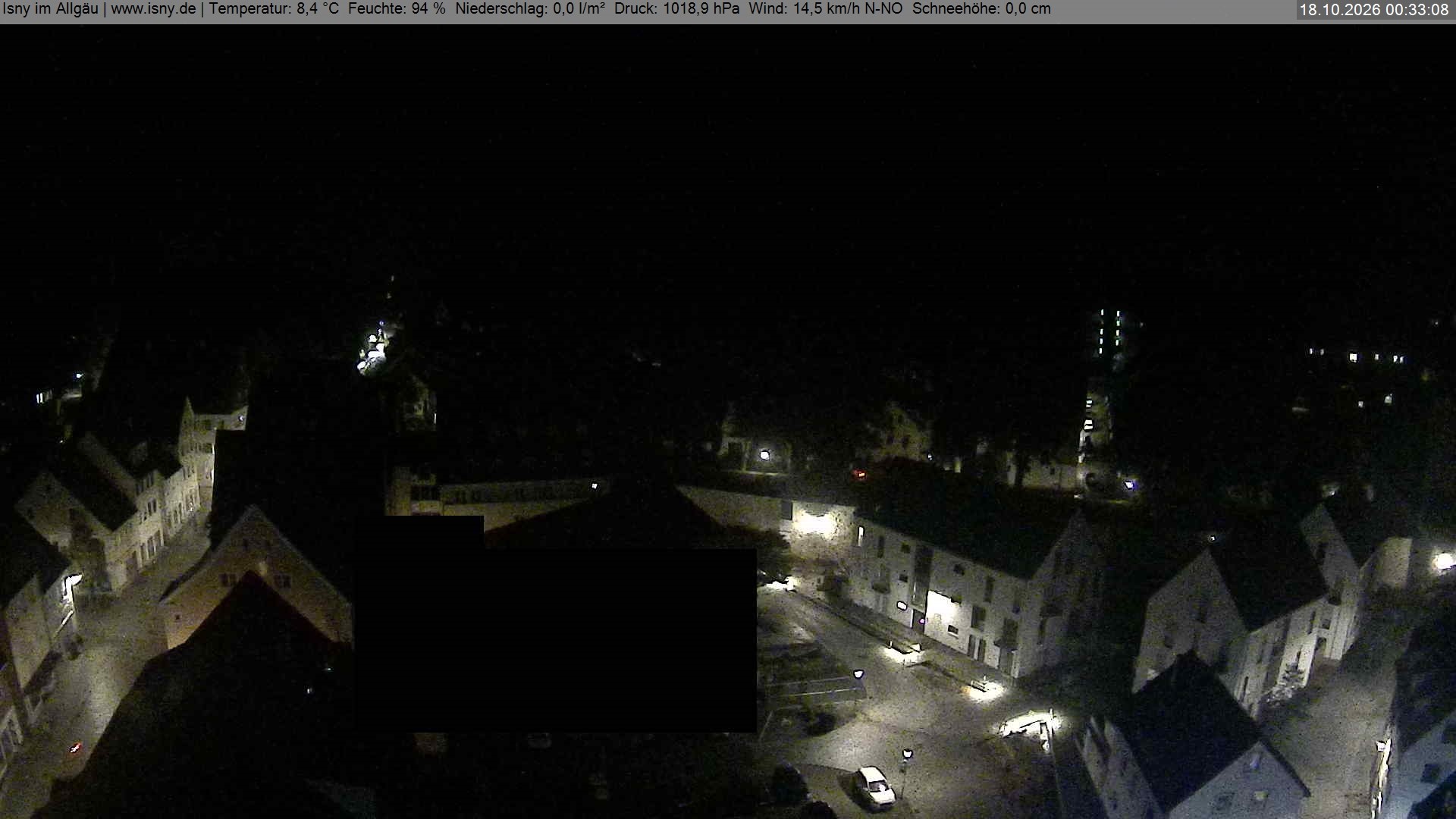 Archiv Foto Webcam Isny im Allgäu - Blick auf die Kirche St. Maria