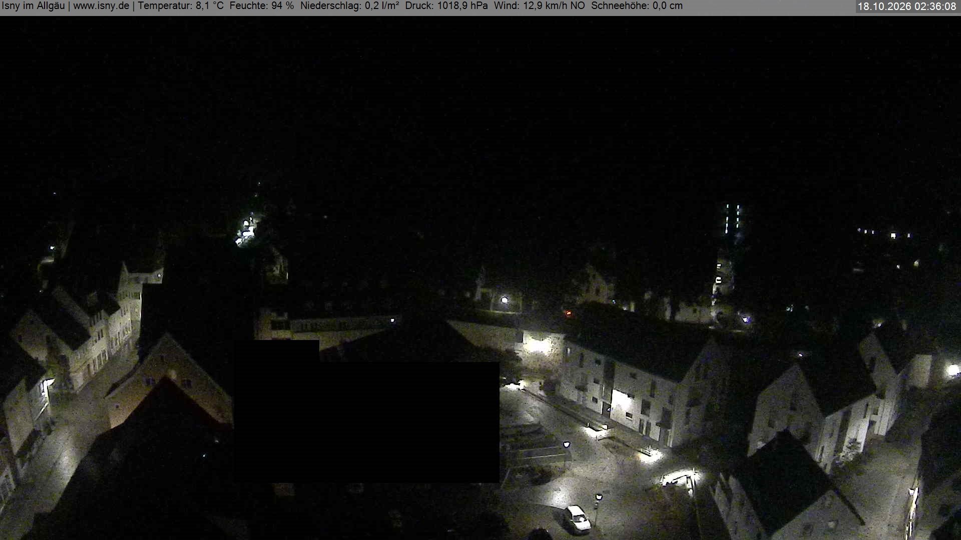 Archiv Foto Webcam Isny im Allgäu - Blick auf die Kirche St. Maria