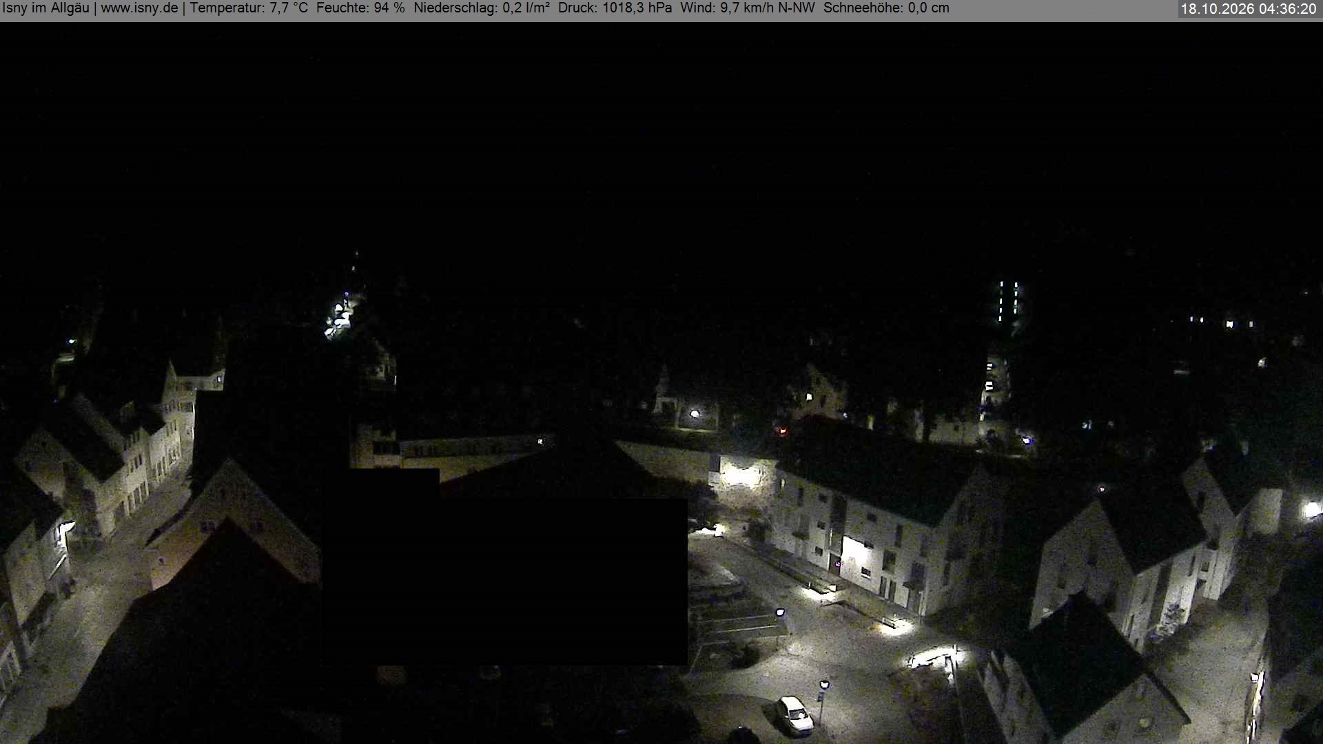 Archiv Foto Webcam Isny im Allgäu - Blick auf die Kirche St. Maria
