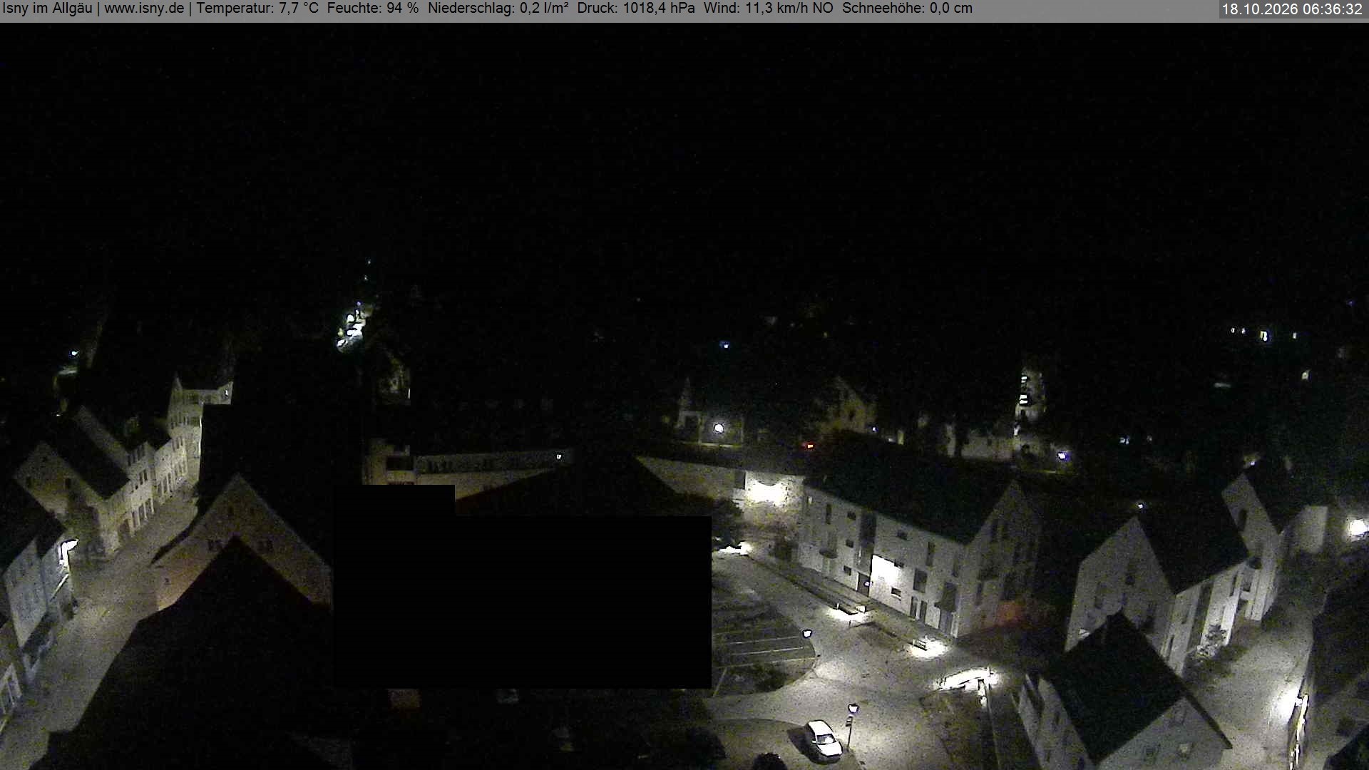 Archiv Foto Webcam Isny im Allgäu - Blick auf die Kirche St. Maria