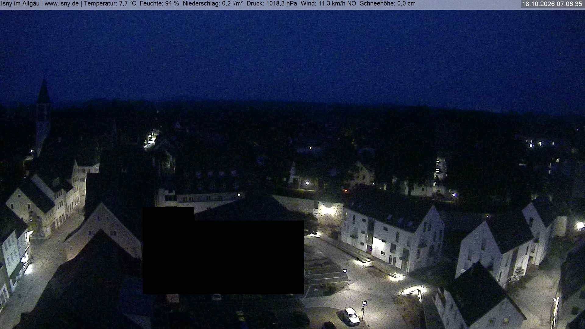 Archiv Foto Webcam Isny im Allgäu - Blick auf die Kirche St. Maria