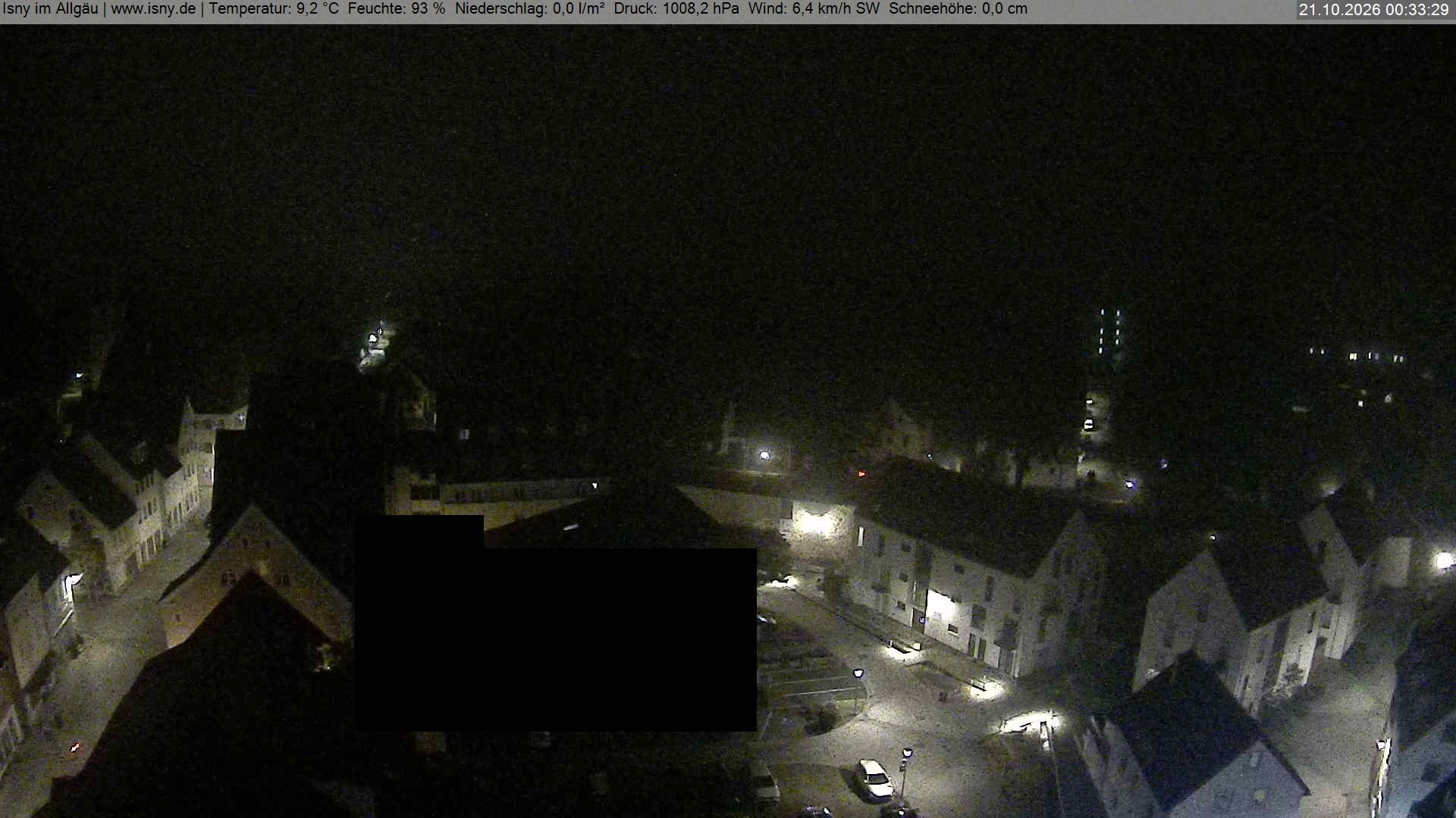 Archiv Foto Webcam Isny im Allgäu - Blick auf die Kirche St. Maria