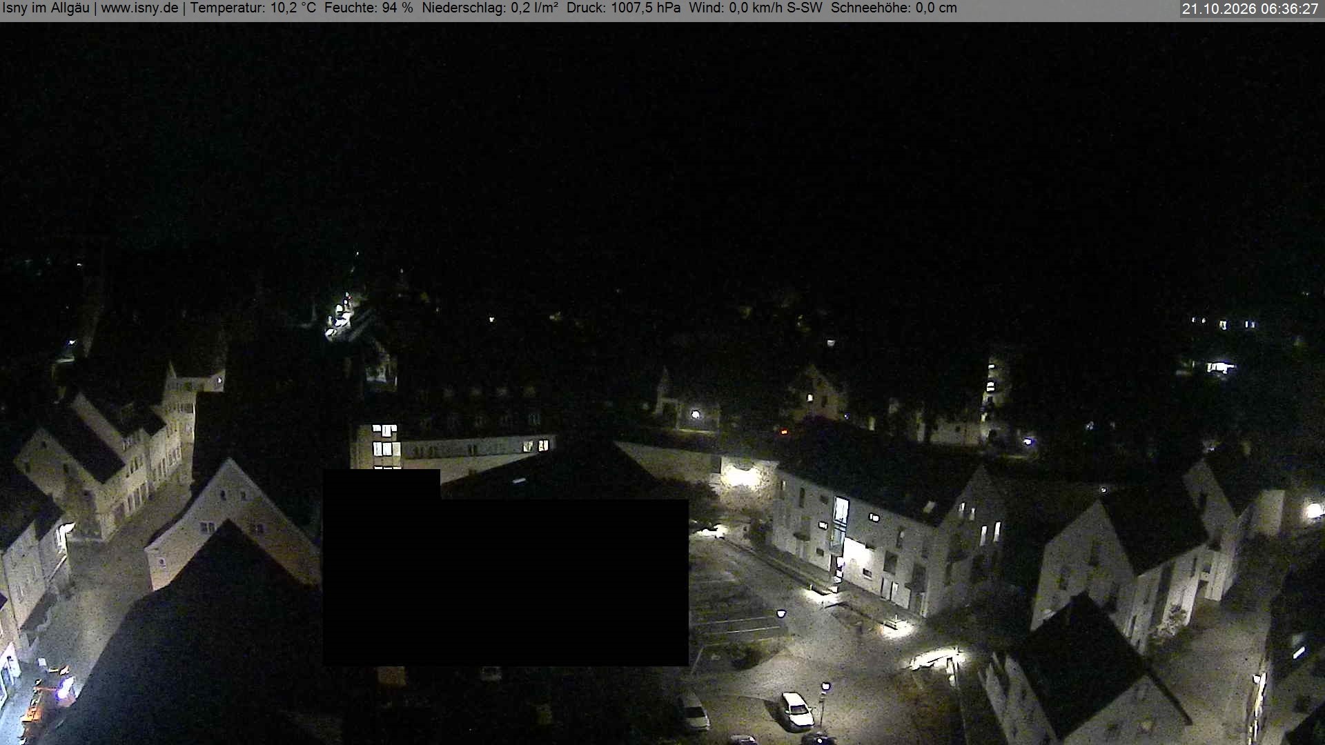Archiv Foto Webcam Isny im Allgäu - Blick auf die Kirche St. Maria
