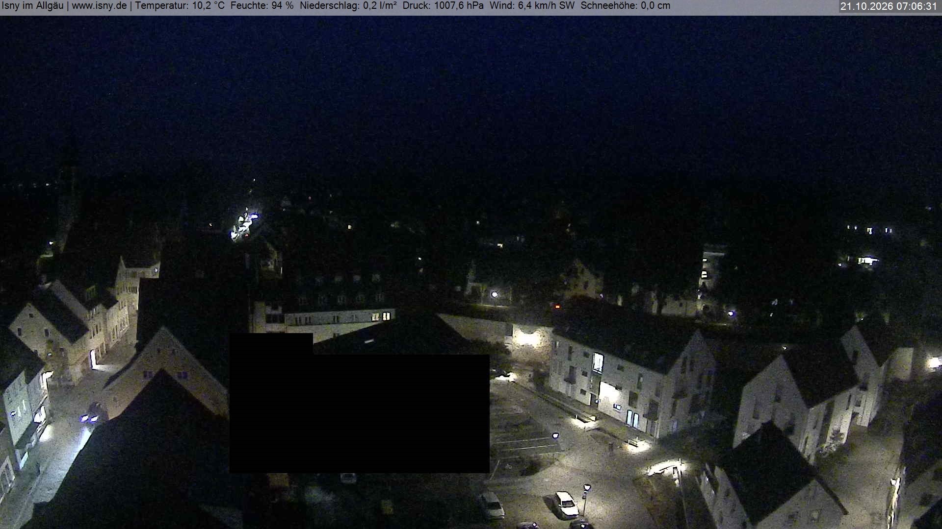 Archiv Foto Webcam Isny im Allgäu - Blick auf die Kirche St. Maria