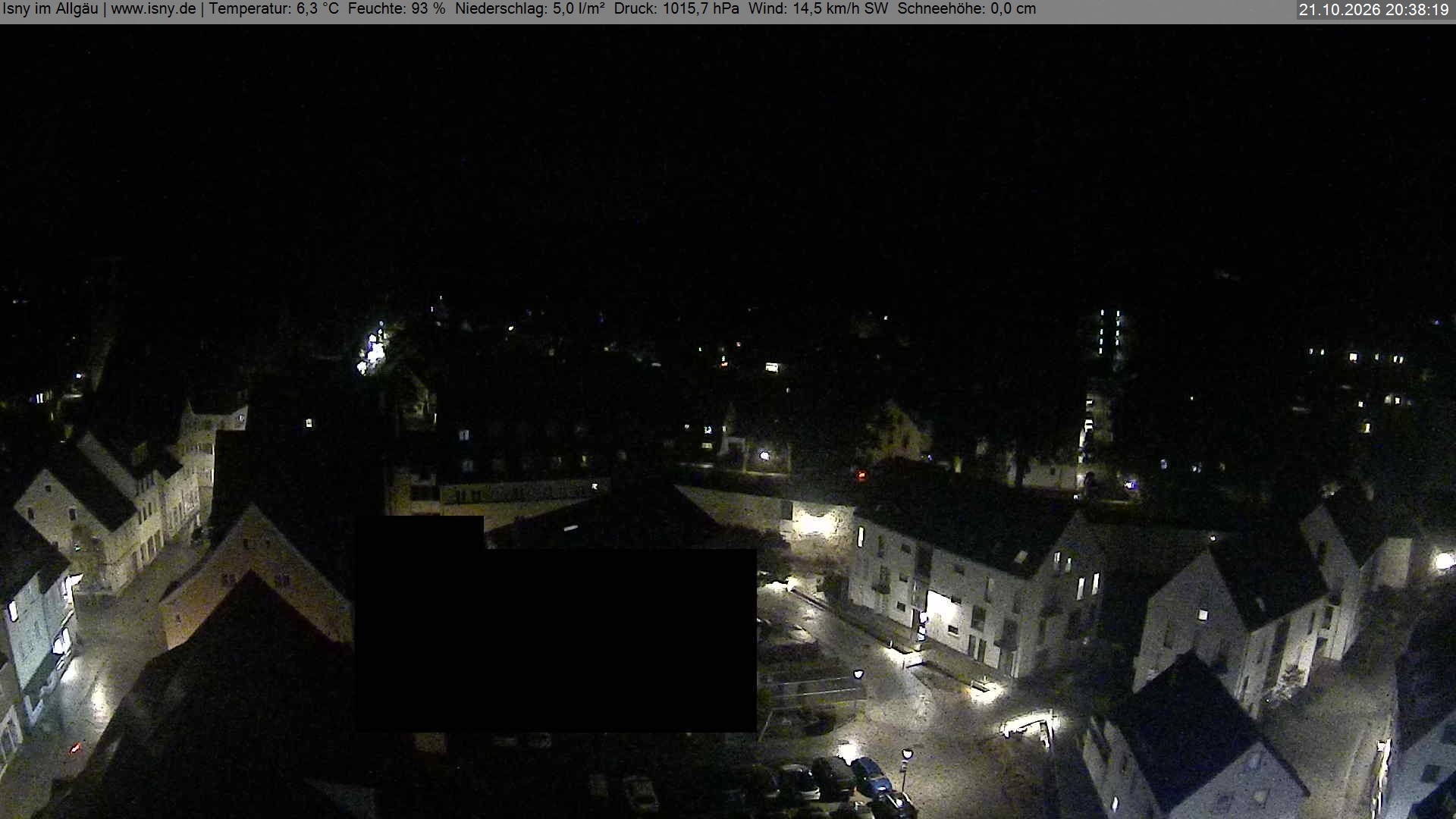 Archiv Foto Webcam Isny im Allgäu - Blick auf die Kirche St. Maria