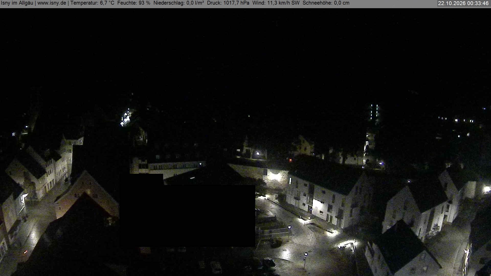 Archiv Foto Webcam Isny im Allgäu - Blick auf die Kirche St. Maria