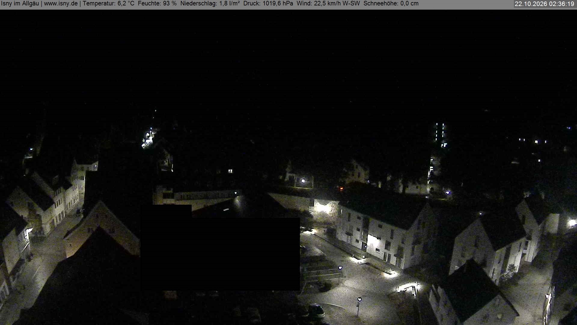 Archiv Foto Webcam Isny im Allgäu - Blick auf die Kirche St. Maria