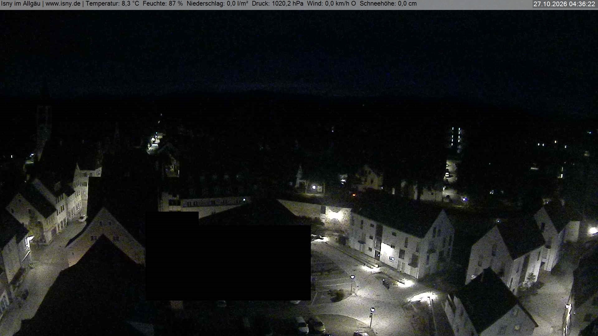 Archived image Webcam Isny - Allgäu - View to St. Mary Church