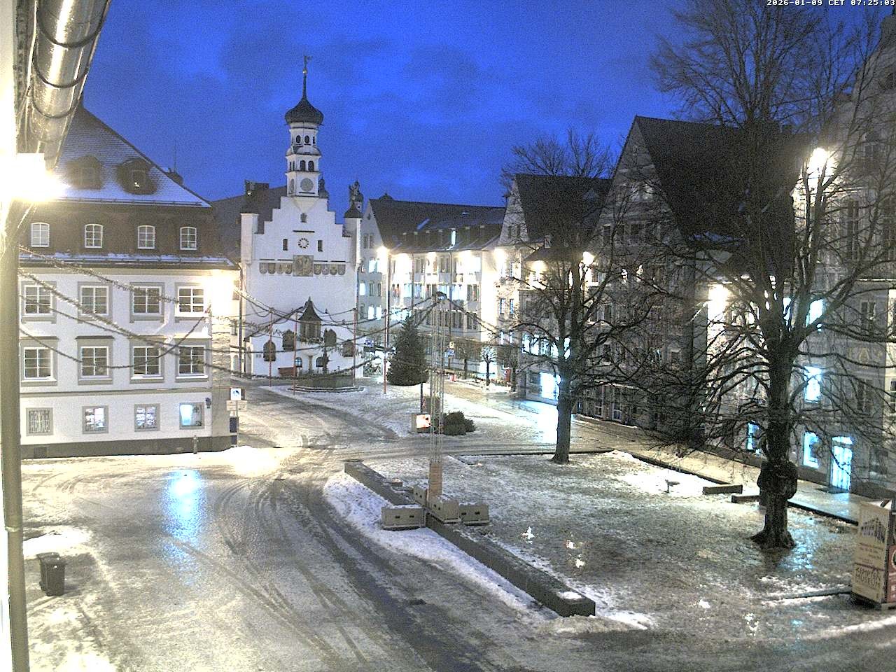 Archiv Foto Webcam Blick auf das Rathaus in Kempten
