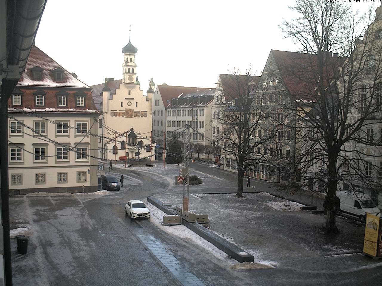Archiv Foto Webcam Blick auf das Rathaus in Kempten