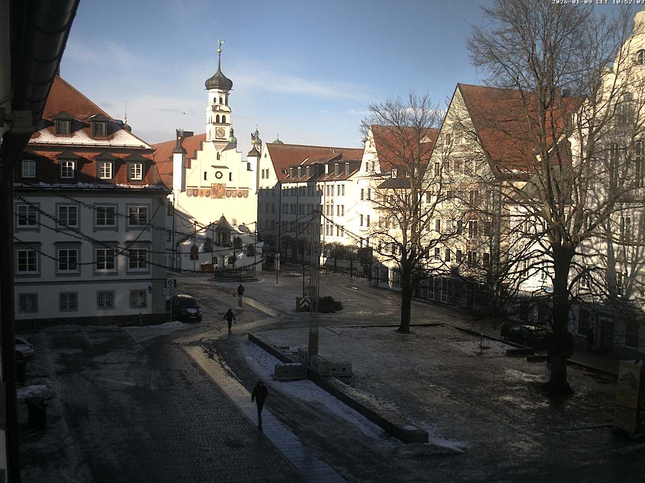 Archiv Foto Webcam Blick auf das Rathaus in Kempten