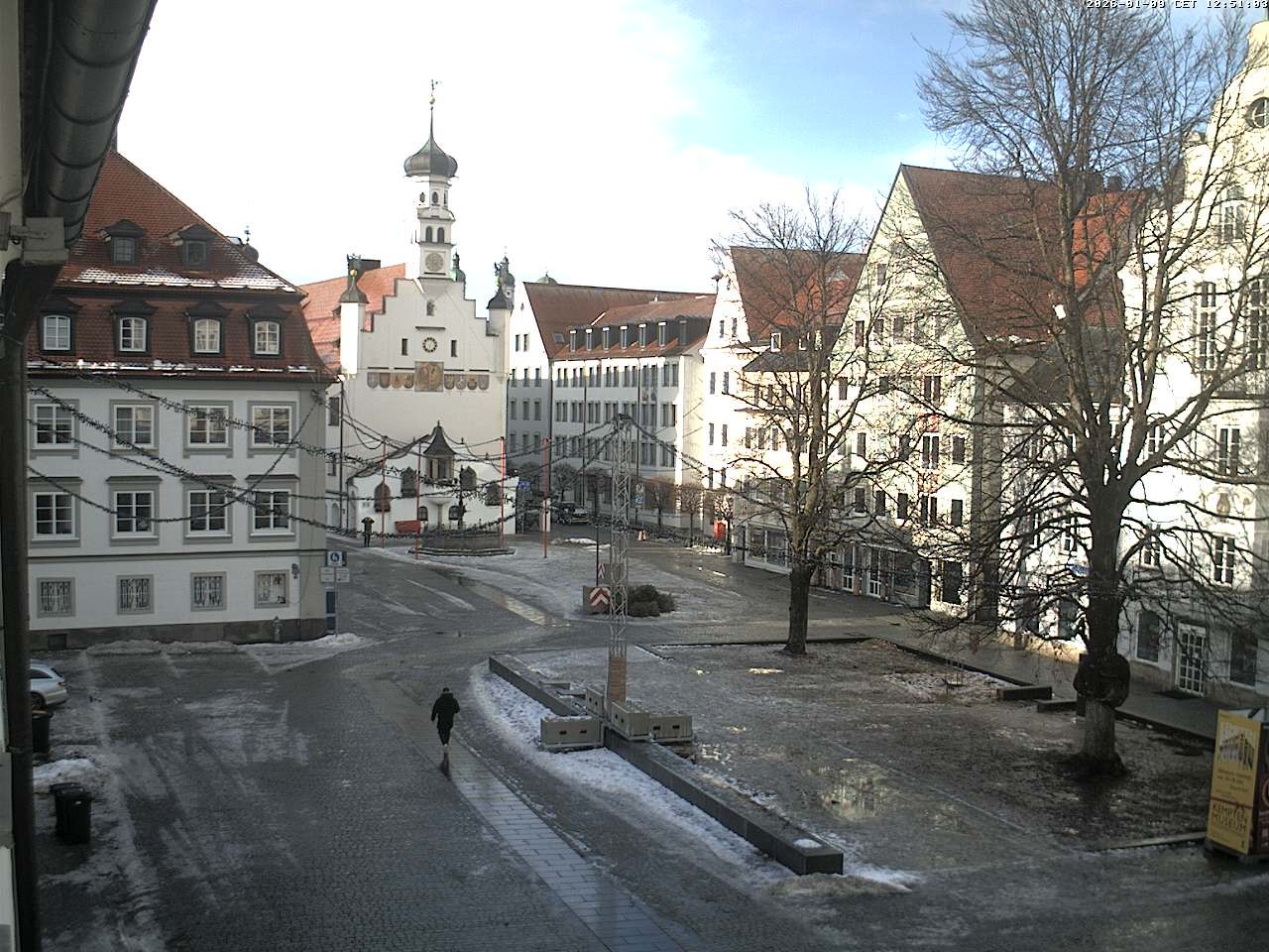 Archiv Foto Webcam Blick auf das Rathaus in Kempten