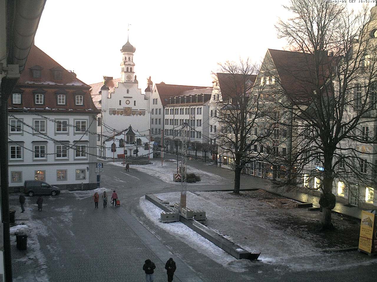 Archiv Foto Webcam Blick auf das Rathaus in Kempten