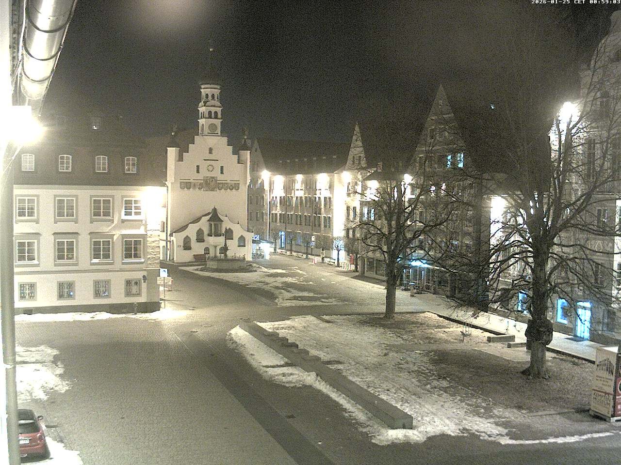 Archiv Foto Webcam Blick auf das Rathaus in Kempten