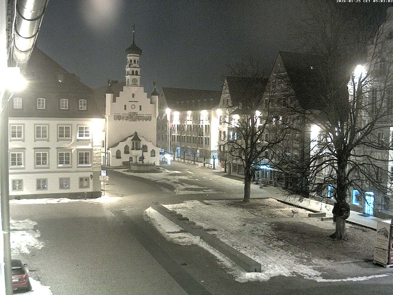 Archiv Foto Webcam Blick auf das Rathaus in Kempten