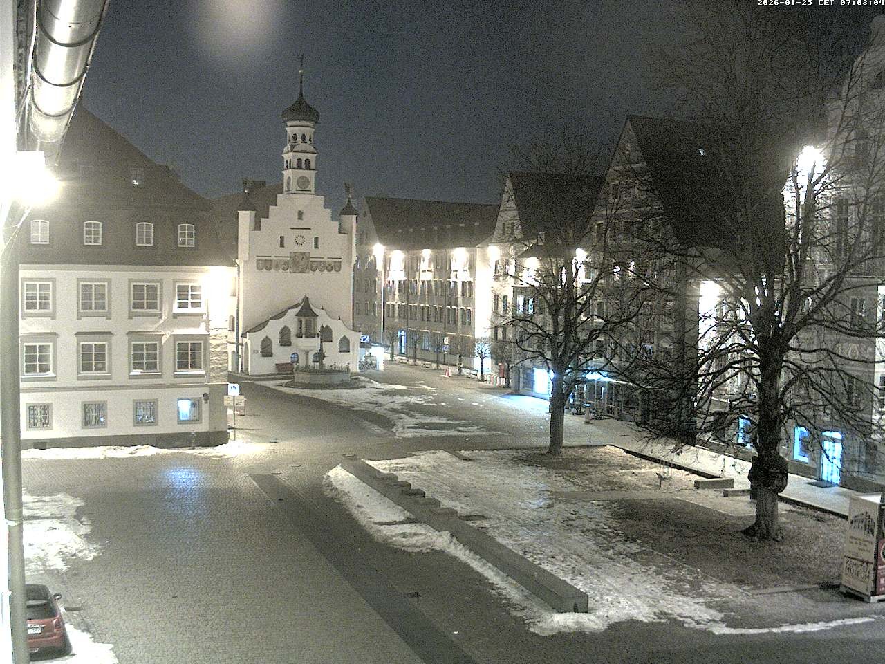 Archiv Foto Webcam Blick auf das Rathaus in Kempten