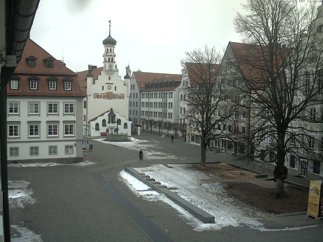 Archiv Foto Webcam Blick auf das Rathaus in Kempten