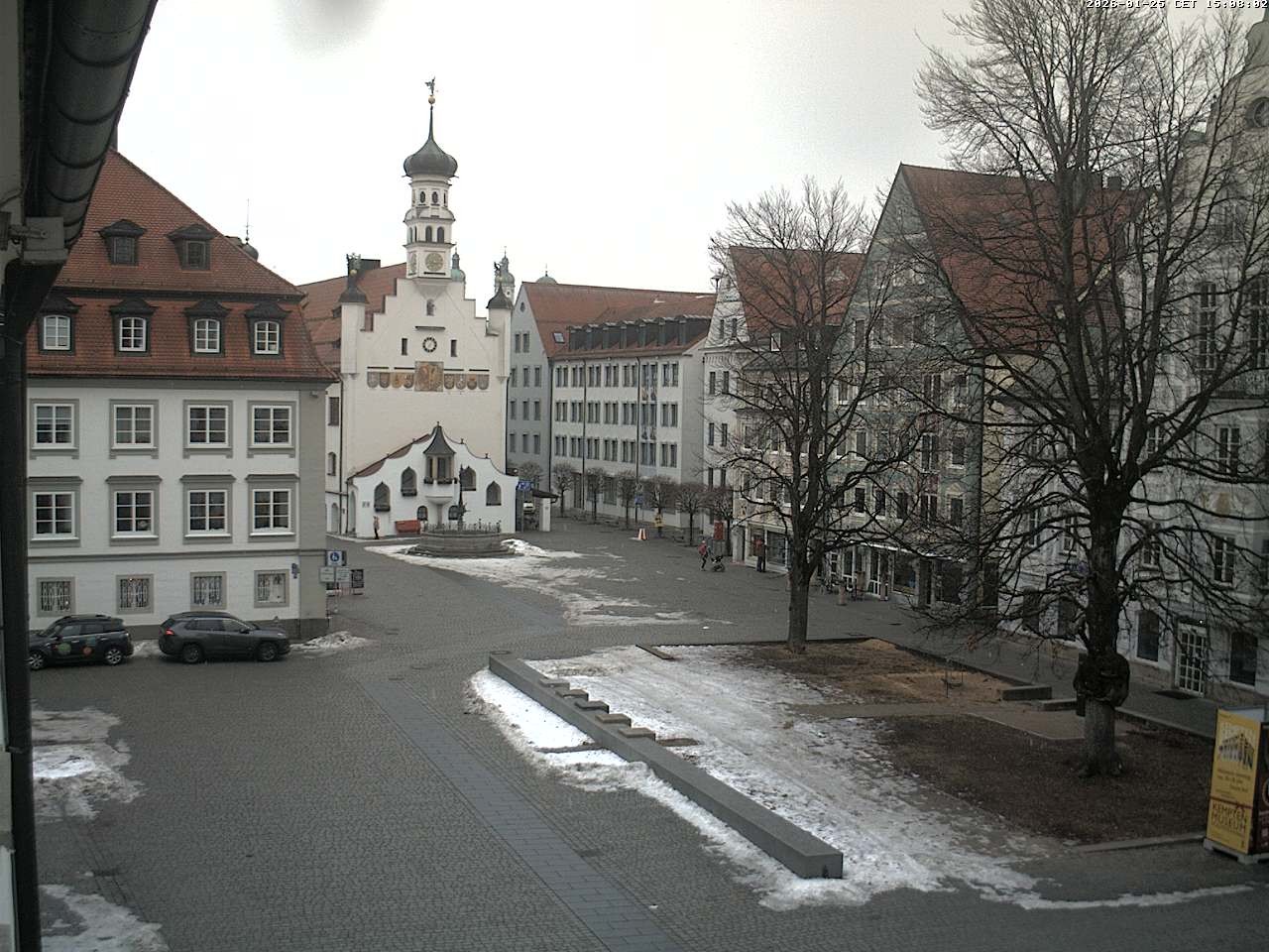 Archiv Foto Webcam Blick auf das Rathaus in Kempten