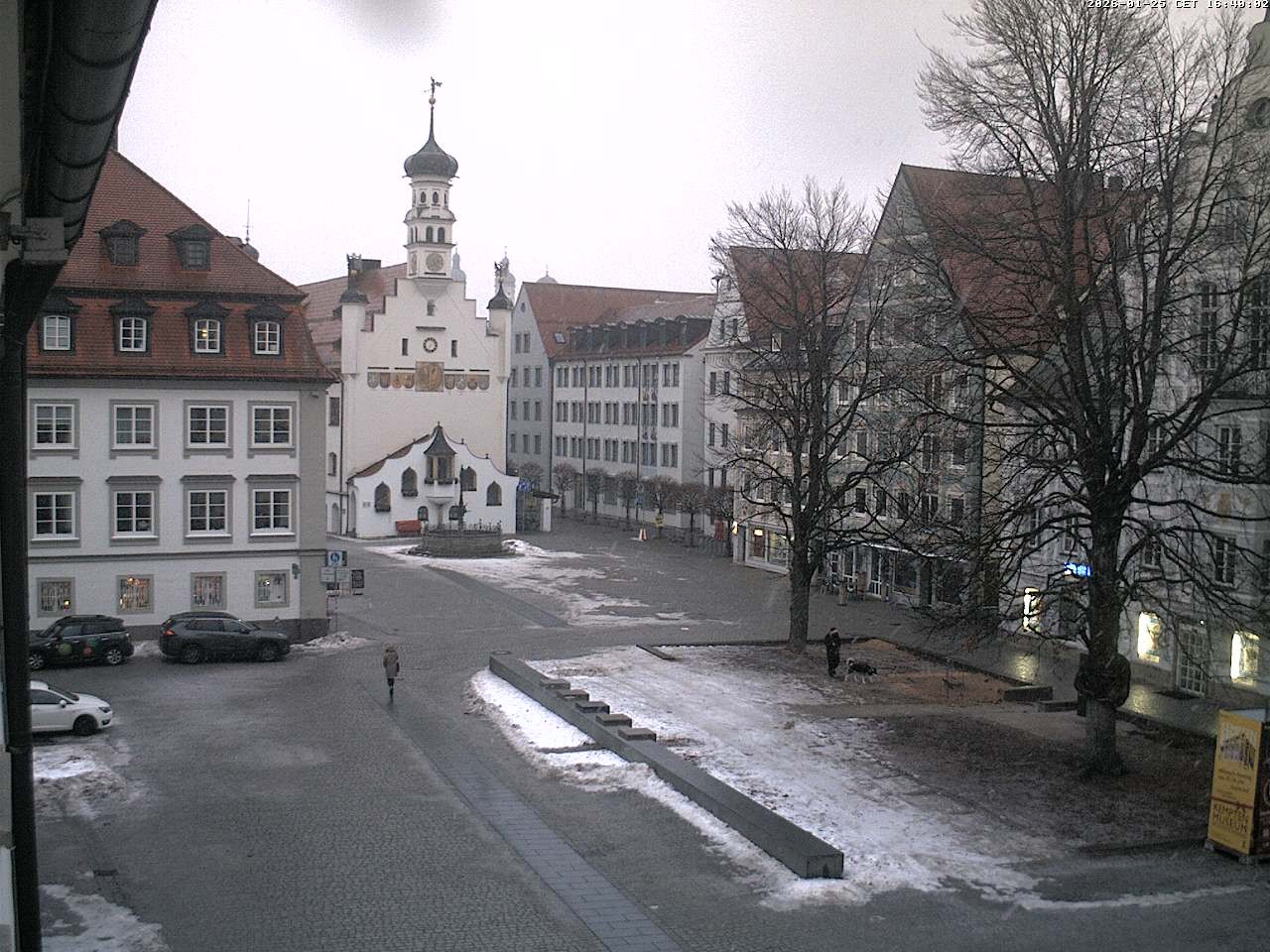 Archiv Foto Webcam Blick auf das Rathaus in Kempten