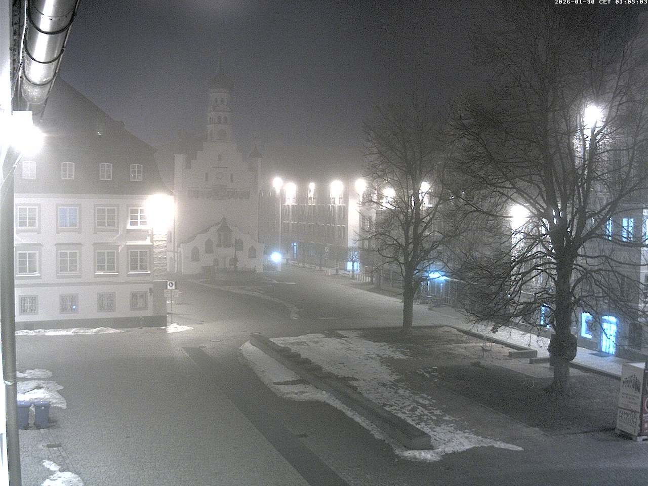 Archiv Foto Webcam Blick auf das Rathaus in Kempten