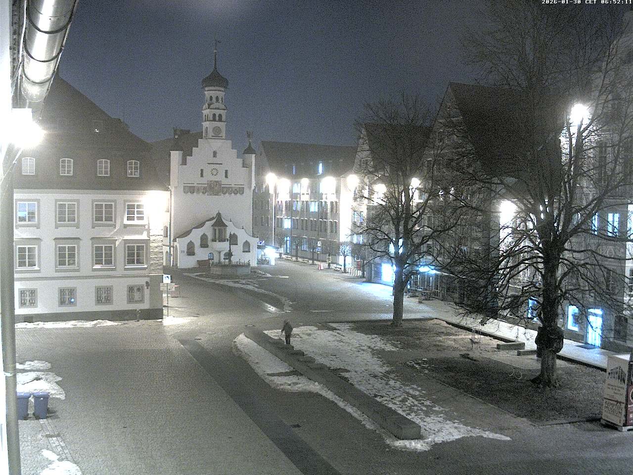 Archiv Foto Webcam Blick auf das Rathaus in Kempten
