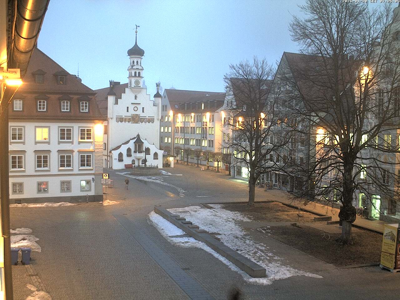 Archiv Foto Webcam Blick auf das Rathaus in Kempten