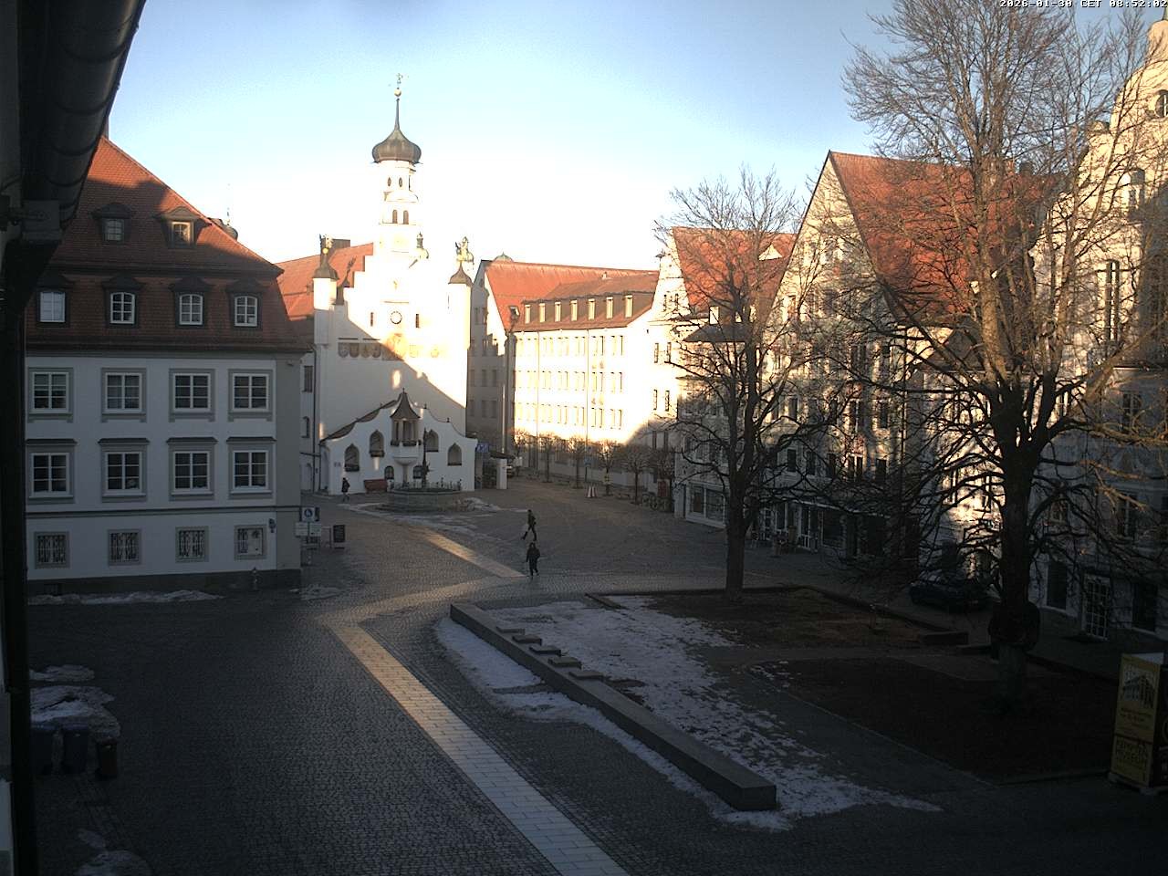 Archiv Foto Webcam Blick auf das Rathaus in Kempten