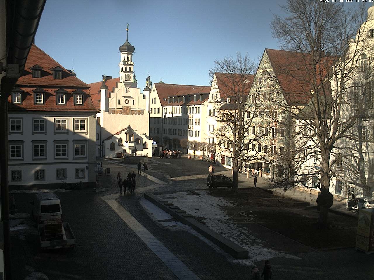 Archiv Foto Webcam Blick auf das Rathaus in Kempten