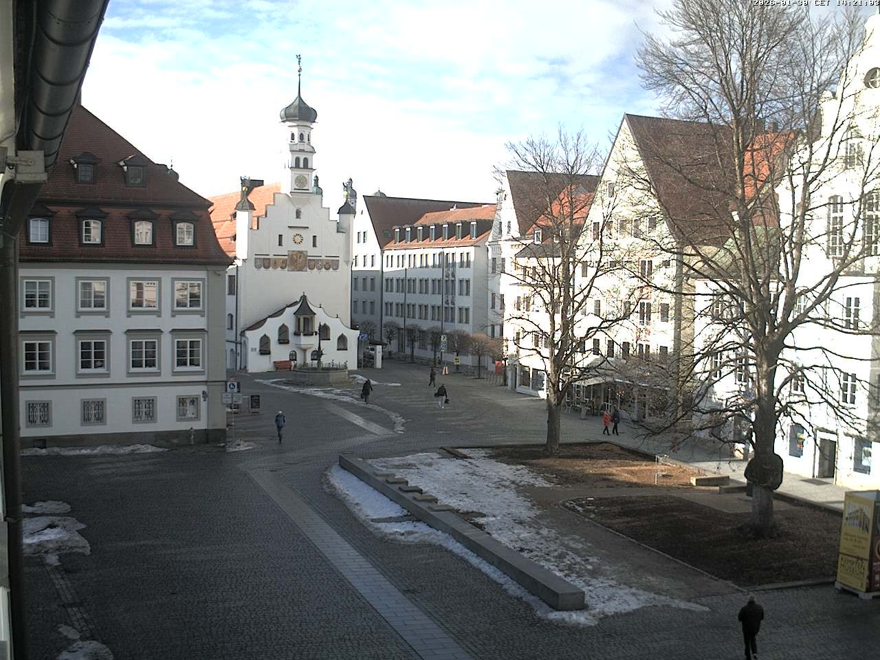 Archiv Foto Webcam Blick auf das Rathaus in Kempten