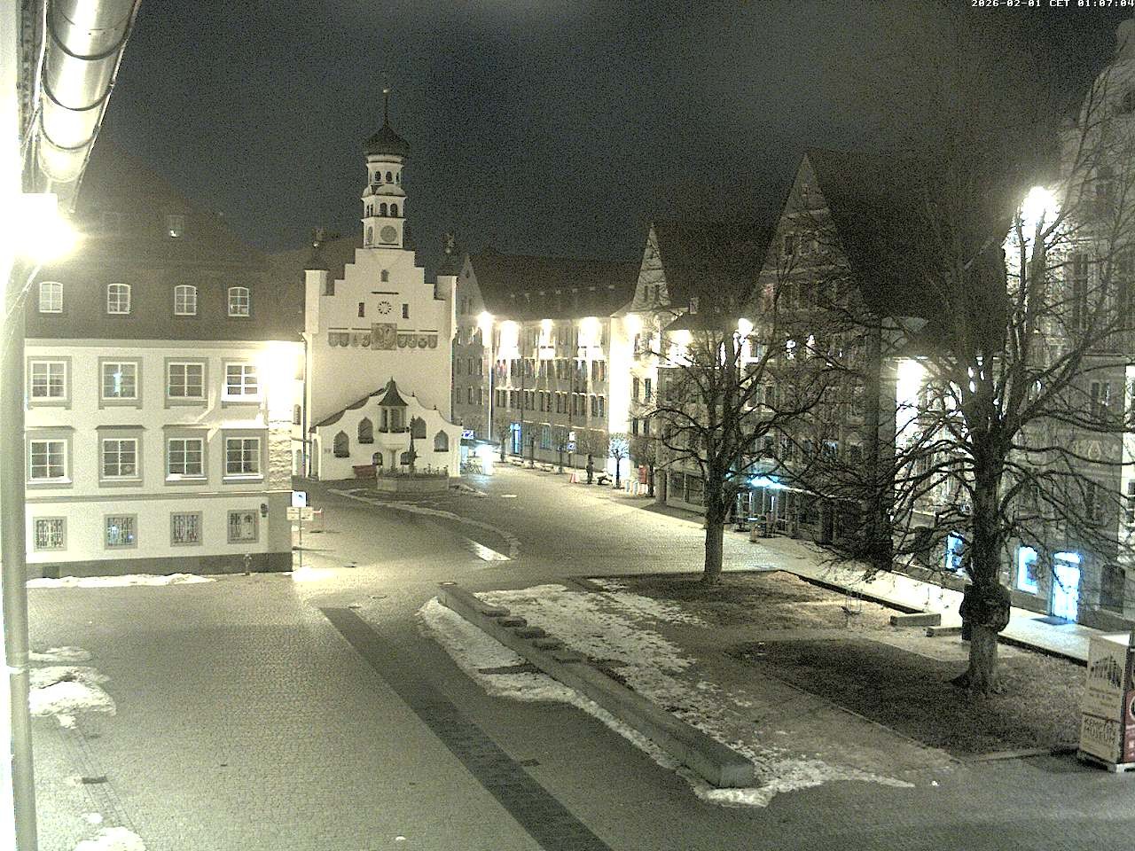 Archiv Foto Webcam Blick auf das Rathaus in Kempten