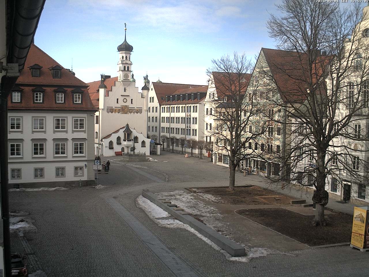 Archiv Foto Webcam Blick auf das Rathaus in Kempten