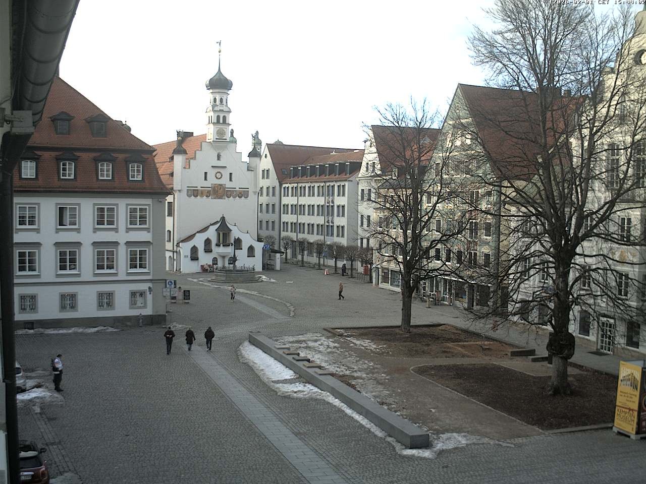 Archiv Foto Webcam Blick auf das Rathaus in Kempten