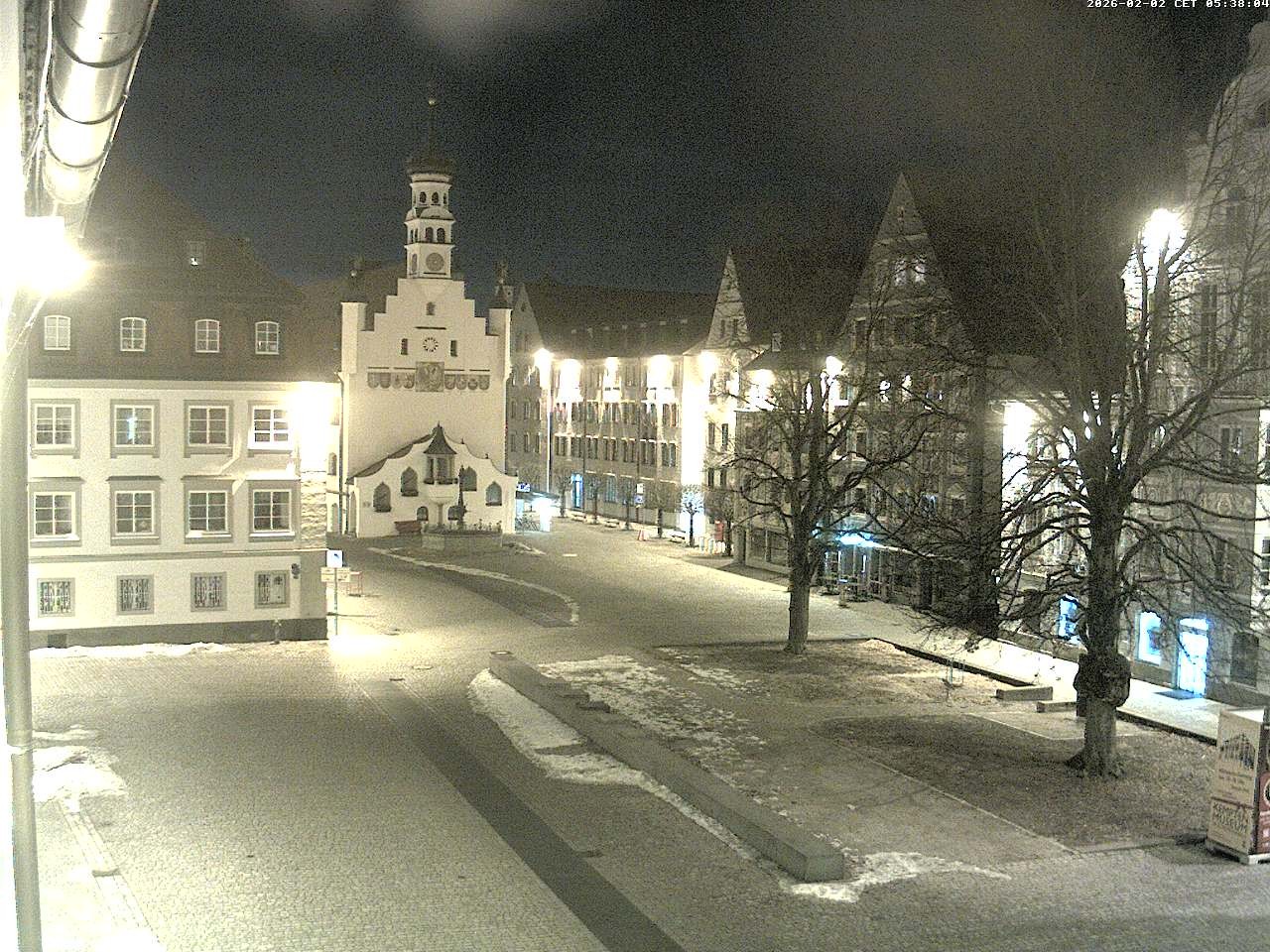 Archiv Foto Webcam Blick auf das Rathaus in Kempten