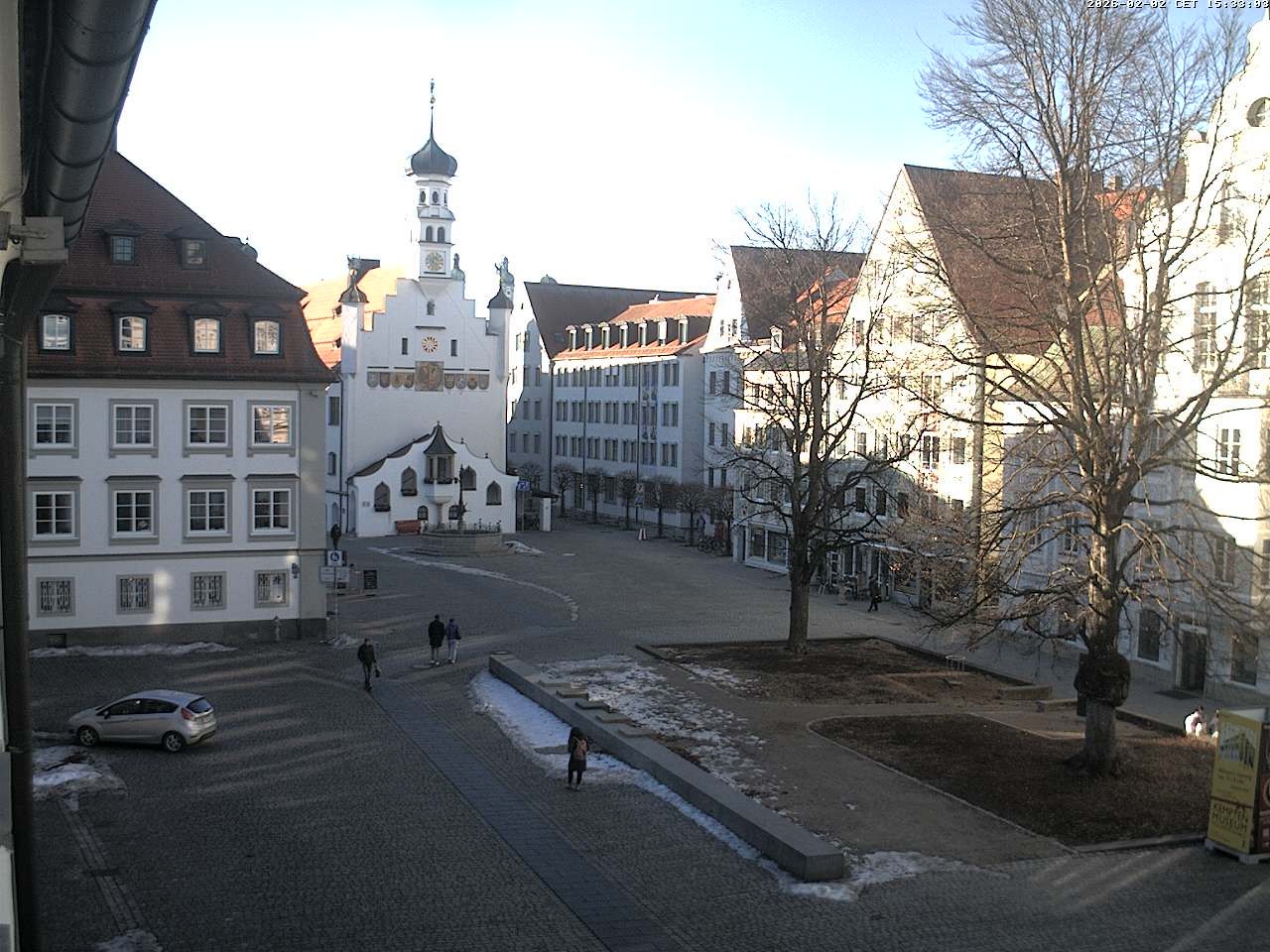 Archiv Foto Webcam Blick auf das Rathaus in Kempten