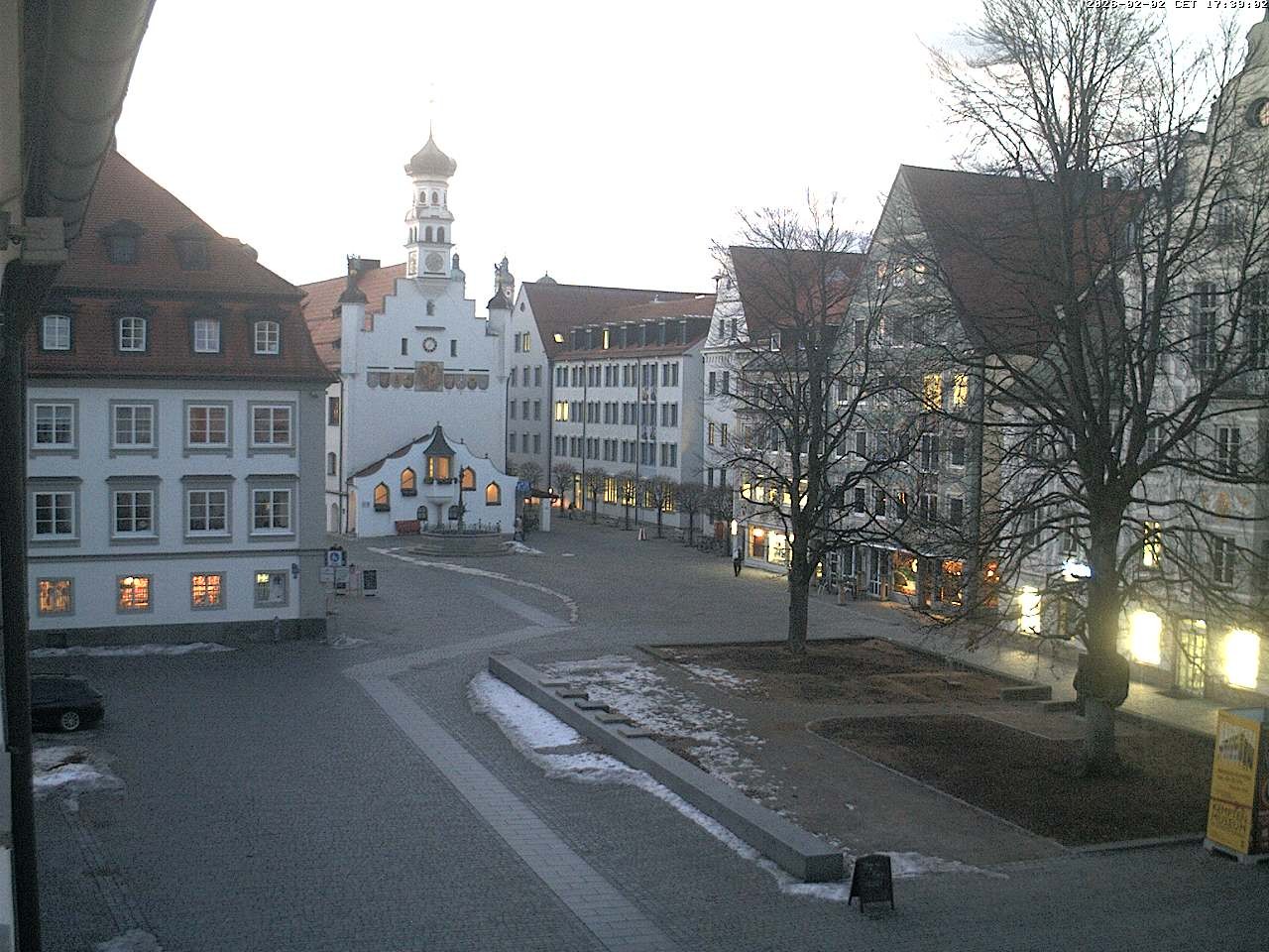 Archiv Foto Webcam Blick auf das Rathaus in Kempten