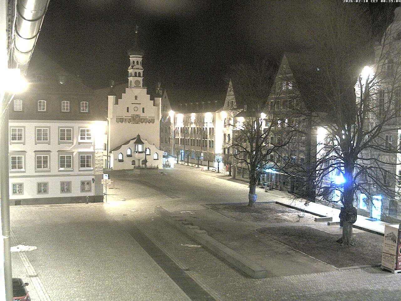 Archiv Foto Webcam Blick auf das Rathaus in Kempten