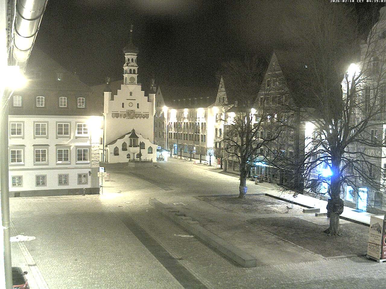 Archiv Foto Webcam Blick auf das Rathaus in Kempten
