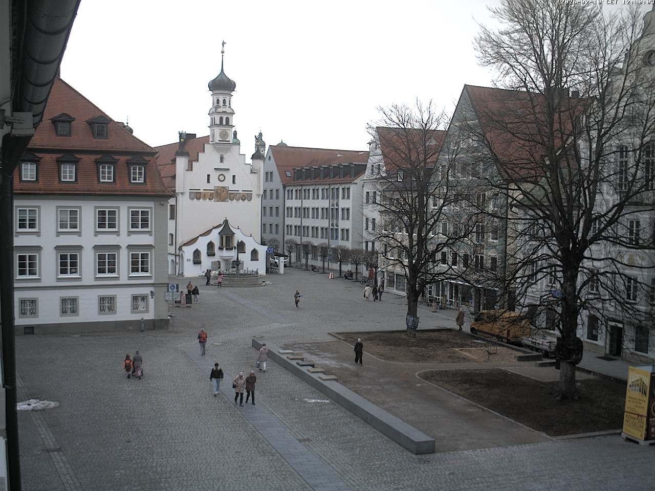 Archiv Foto Webcam Blick auf das Rathaus in Kempten