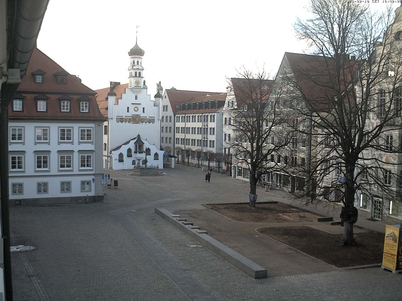 Archiv Foto Webcam Blick auf das Rathaus in Kempten