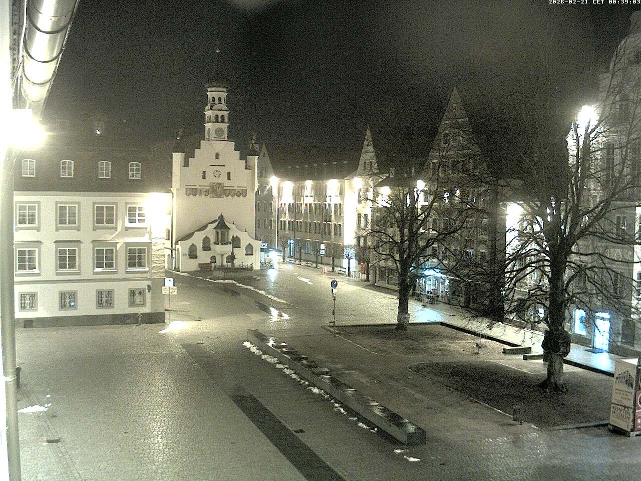 Archiv Foto Webcam Blick auf das Rathaus in Kempten