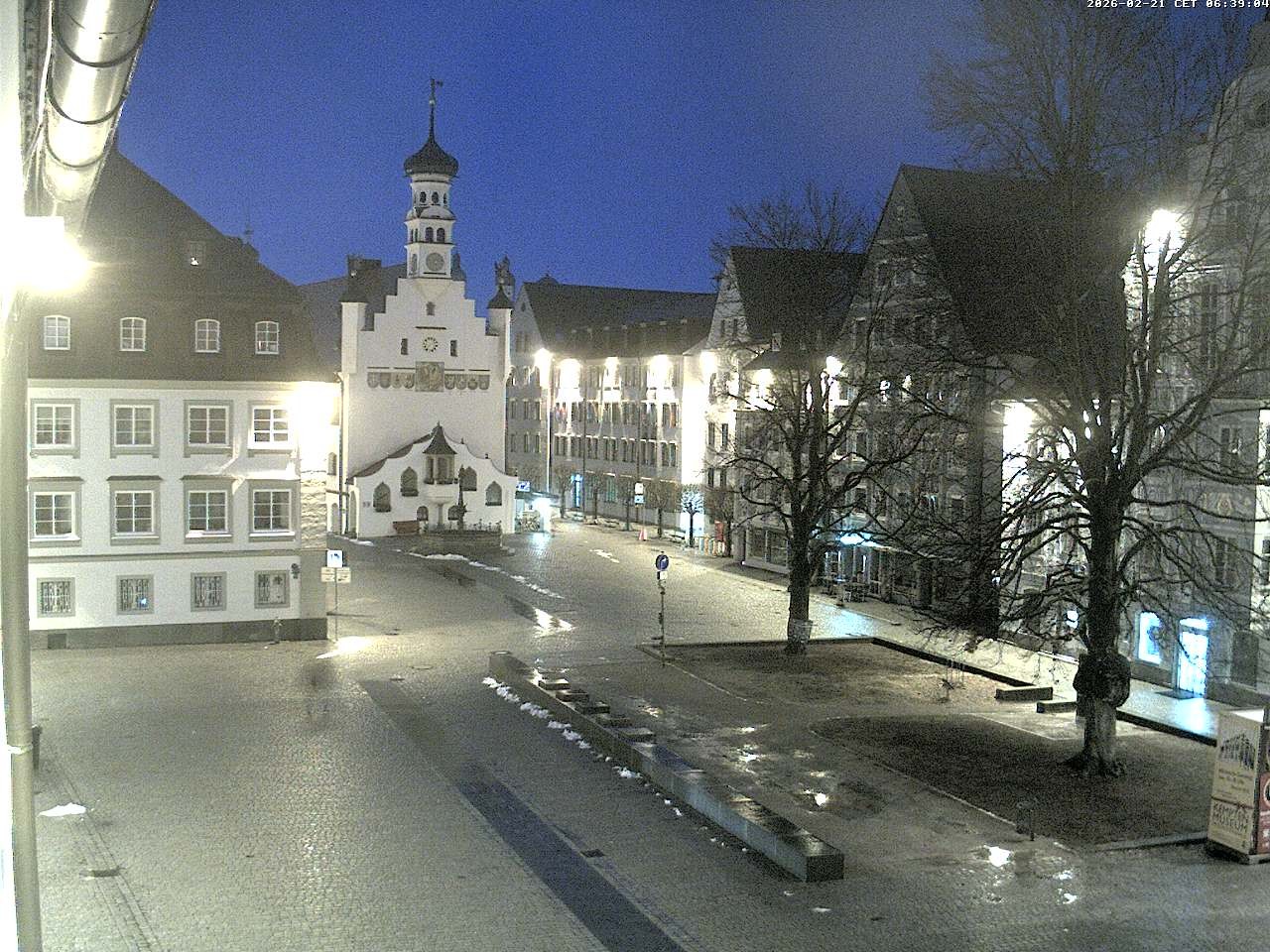 Archiv Foto Webcam Blick auf das Rathaus in Kempten