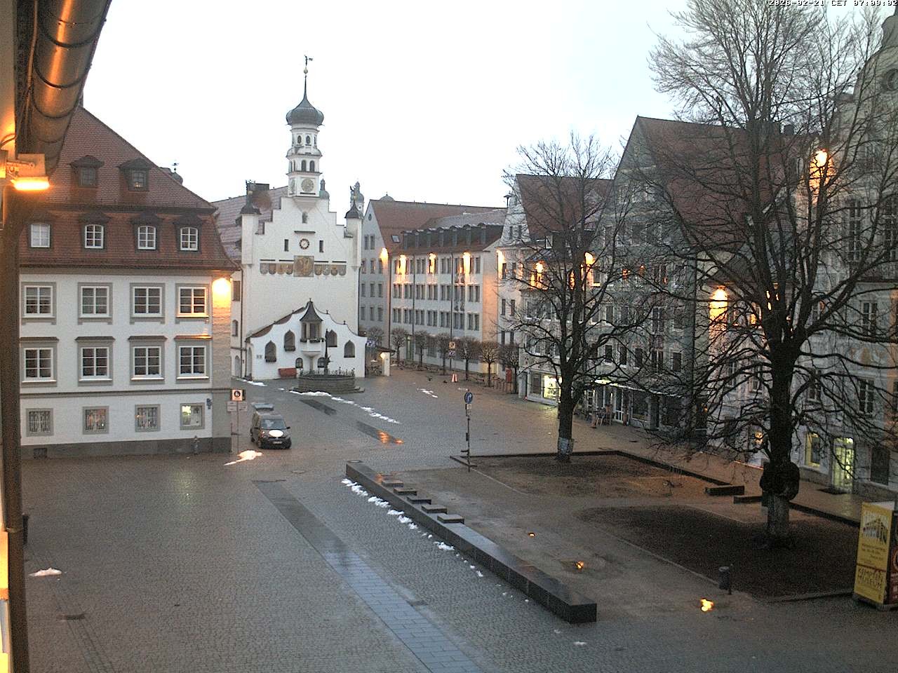 Archiv Foto Webcam Blick auf das Rathaus in Kempten