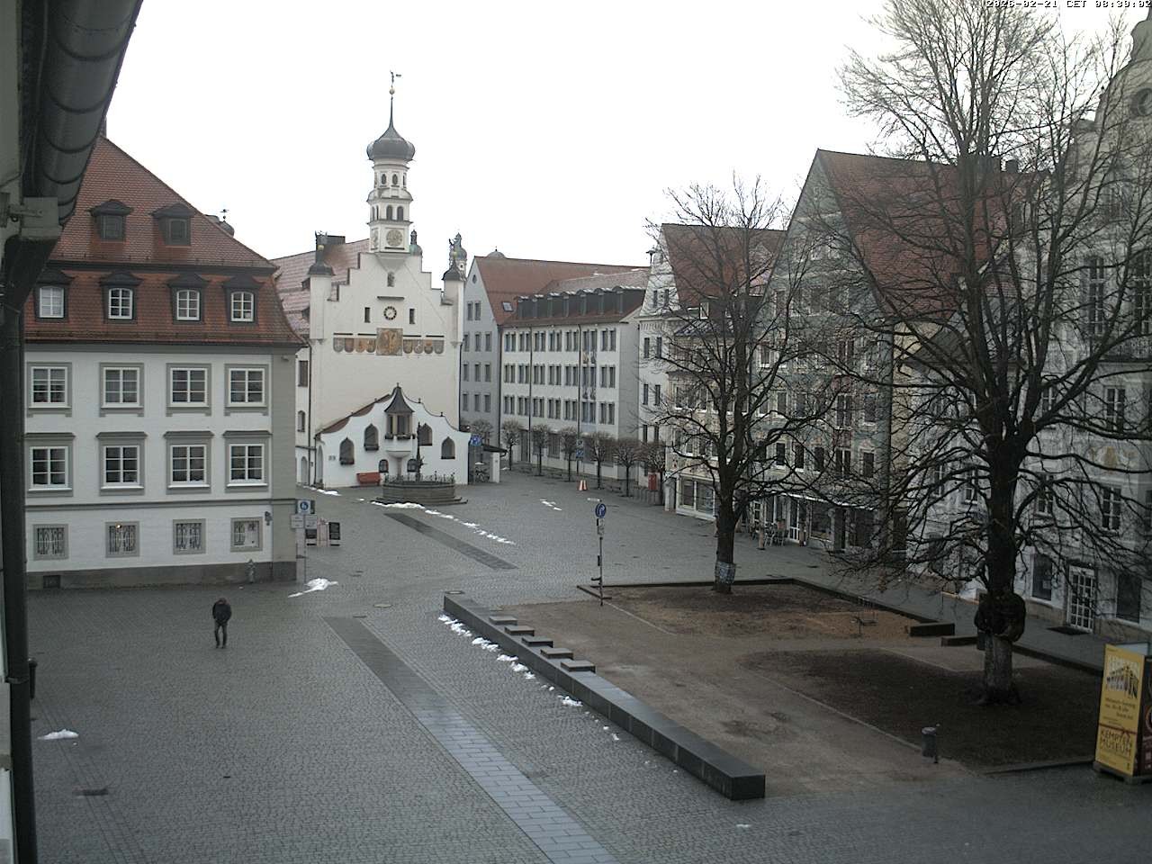 Archiv Foto Webcam Blick auf das Rathaus in Kempten