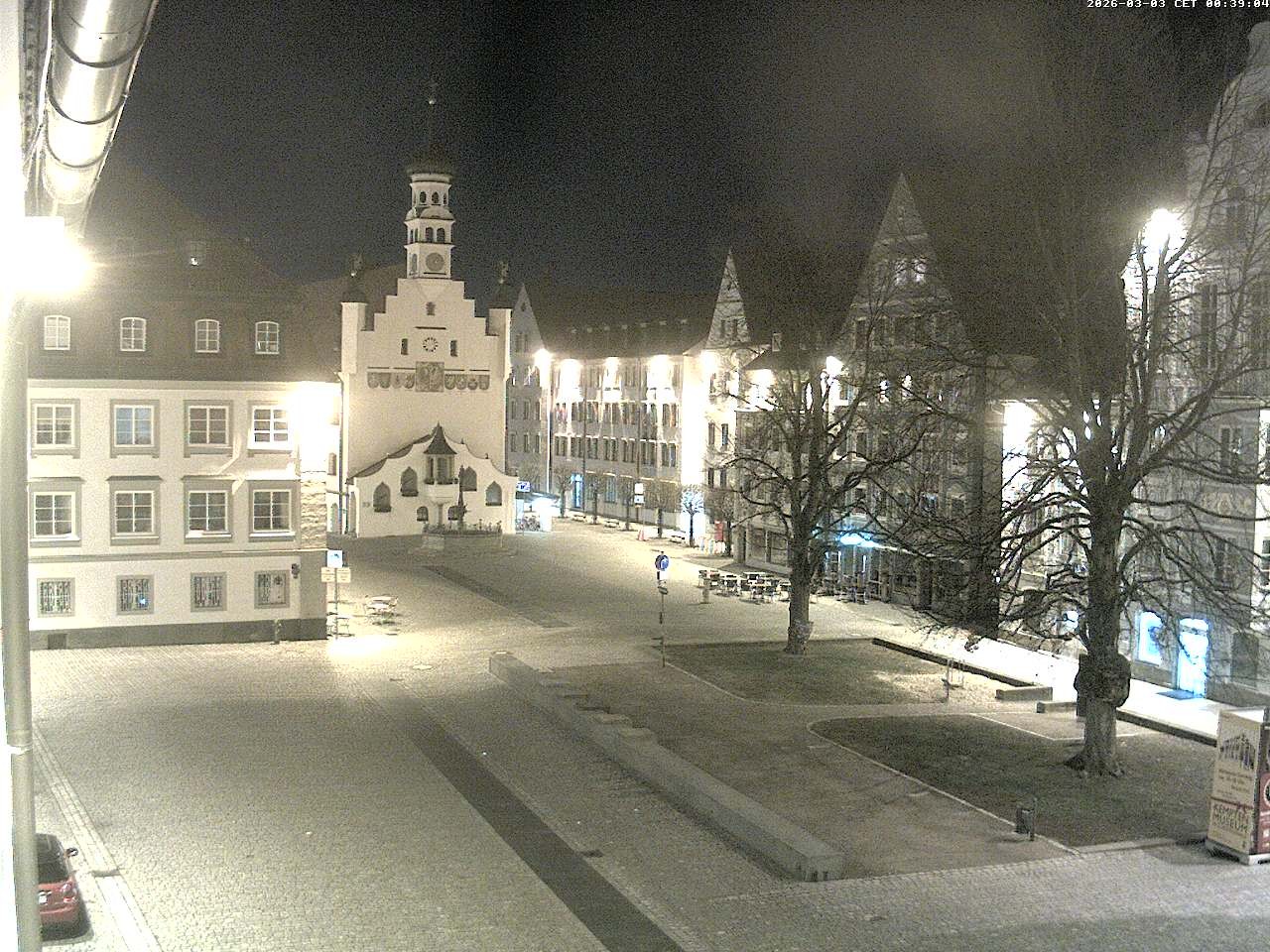 Archiv Foto Webcam Blick auf das Rathaus in Kempten