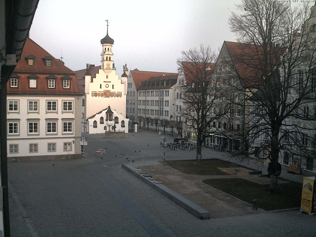 Archiv Foto Webcam Blick auf das Rathaus in Kempten