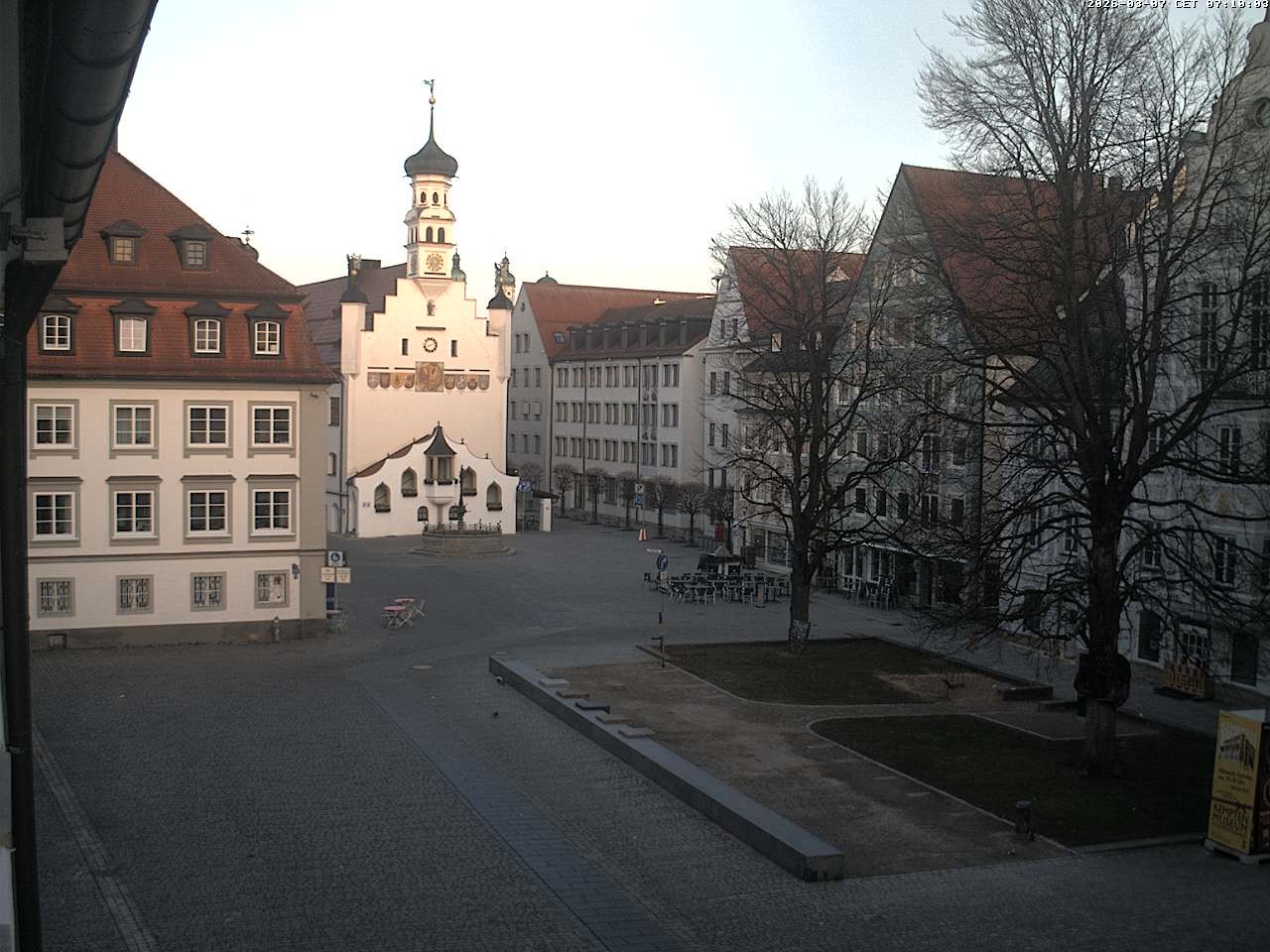 Archiv Foto Webcam Blick auf das Rathaus in Kempten