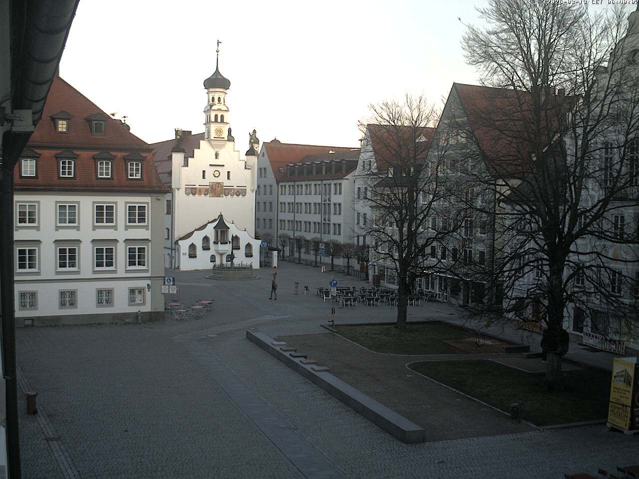 Archiv Foto Webcam Blick auf das Rathaus in Kempten