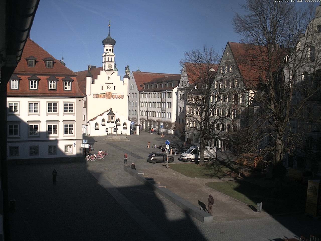 Archiv Foto Webcam Blick auf das Rathaus in Kempten